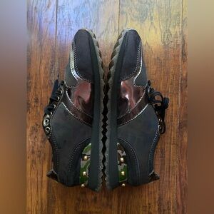 AGL sneakers dusty coal / smoke metallic trim camo studded eu 38.5 us 8.5